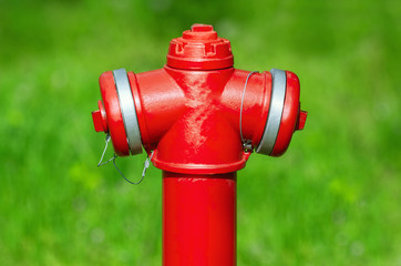 Red fire hydrant