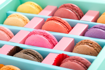 French Macaroons Close-up