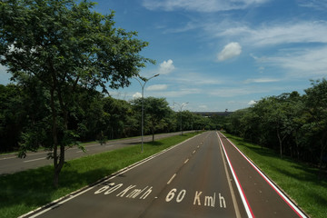 Countryside road and blue sky