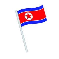 North Korea flag. Simple vector North Korea flag