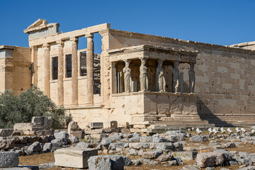 Obraz premium Erechtheion auf der Akropolis in Athen, Griechenland