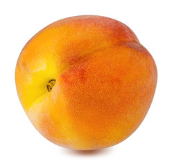 Peach isolated on white background with clipping path
