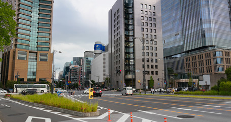 Obraz premium Tokyo business district