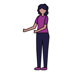 Isolated avatar woman vector design