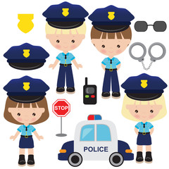 Police officer vector cartoon illustration © primus44