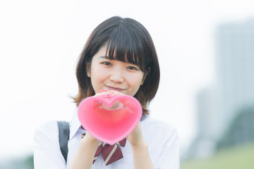 応援する女子高生
