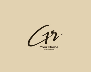 G R GR initial logo signature vector. Handwriting concept logo. - obrazy, fototapety, plakaty