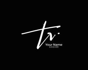 T R TR initial logo signature vector. Handwriting concept logo.