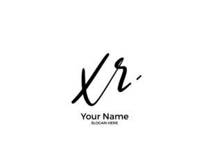 X R XR initial logo signature vector. Handwriting concept logo.