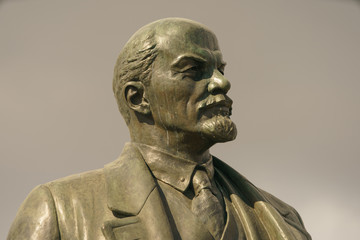 Vladimir Lenin statue in the Exhibition of Achievements of National Economy (VDNKh) in Moscow. Photography in summer day.