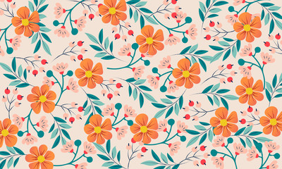 Colorful floral pattern background