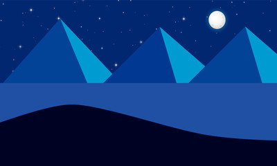 Fototapeta premium A night landscape concept background