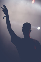 The crowd in a concert