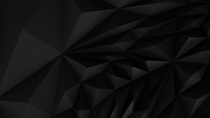 Obraz premium Black abstract backround. Low poly