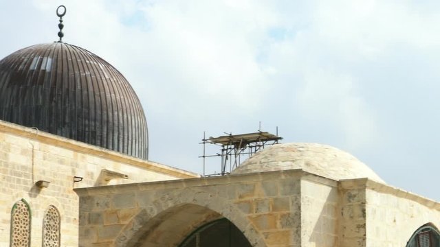 Al-Aqsa Mosque at Temple Mount in Jerusalem - third holiest place in Islam at the World. Jerusalem. Israel