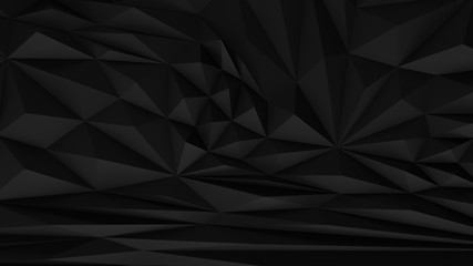 Obraz premium Black abstract backround. Low poly