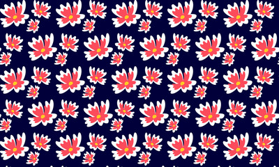 Flower pattern with dark blue background