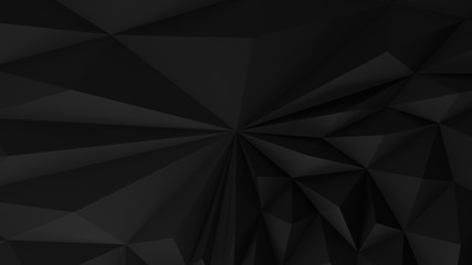 Black abstract backround. Low poly