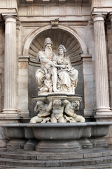Fototapeta na wymiar Danubius fontain Albertina in Vienna Austria