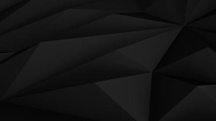 Fototapeta premium Low poly Black abstract backround