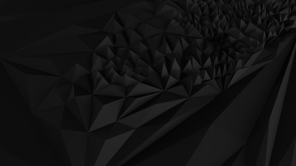Low poly Black abstract backround