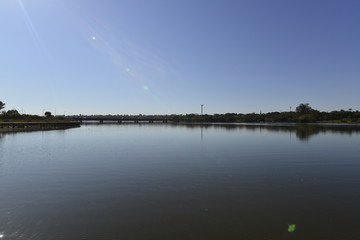 Fototapeta premium A beautiful view of Deck Sul Park in Brasilia, Brazil
