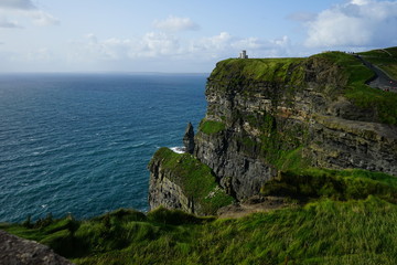 Fototapeta na wymiar The Lighthouse in Cliffs of Moher, Wild Atlantic Way, Clare, Ireland 