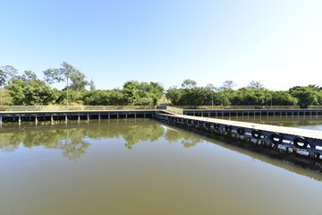 Fototapeta premium A beautiful view of Deck Sul Park in Brasilia, Brazil