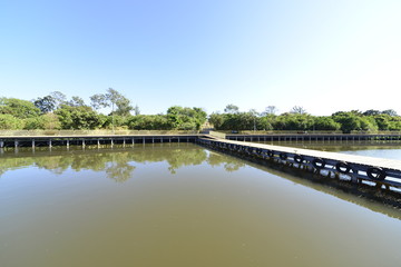 Fototapeta premium A beautiful view of Deck Sul Park in Brasilia, Brazil