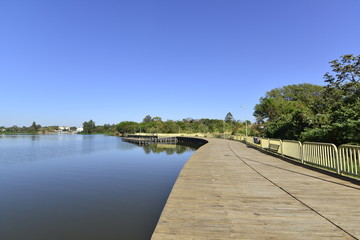 Fototapeta na wymiar A beautiful view of Deck Sul Park in Brasilia, Brazil