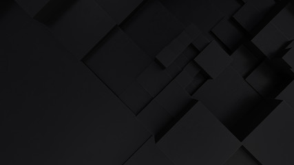 Abstract black cubes background. Concept data technolog