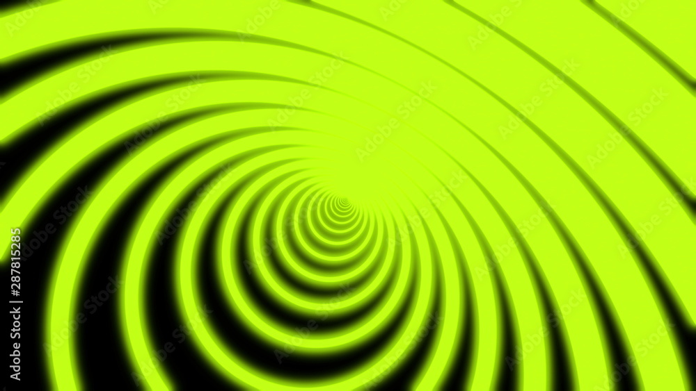 Aufkleber neon circle tunnel abstract motion background. circle composed of vivid azure lines and camera movin