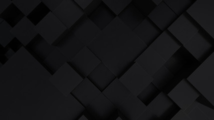 Abstract black cubes background. Concept data technolog