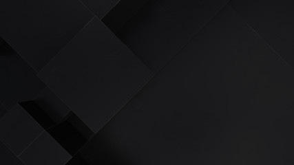 Abstract black cubes background. Concept data technolog