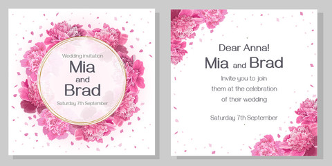 Invitation peonies flowers