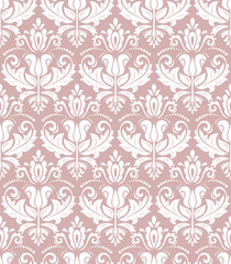 Orient vector classic purple and white pattern. Seamless abstract background with vintage elements. Orient background. Ornament for wallpaper and packaging