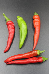 Red and Green Chili Peppers