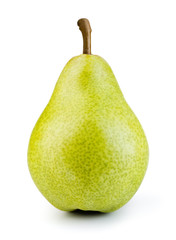 Pear isolated. Green pear on white background. With clipping path.