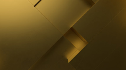 Abstract 3d boxes. golen cube background.