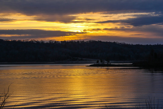 Early Morning Sunrise at Green River Lake in Kentucky
