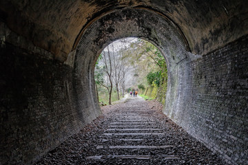 Old stone railway tunnel