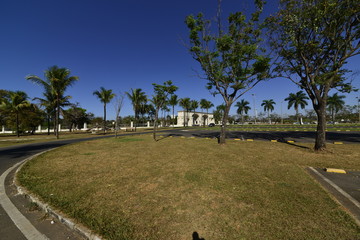 Fototapeta premium A beautiful view of Brasilia park in the city (Pontão do Lago).