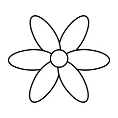 Isolated flower ornament design