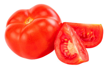 Tomato isolated on white background. With clipping path