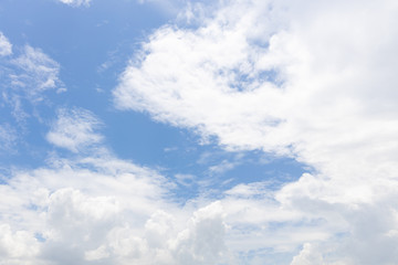 Naklejka na ściany i meble cloudy blue sky with white cloud background.