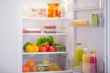 fridge with healthy food