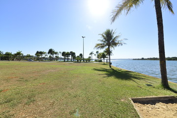 A beautiful view of Brasilia Park in the city (Pontão do Lago).