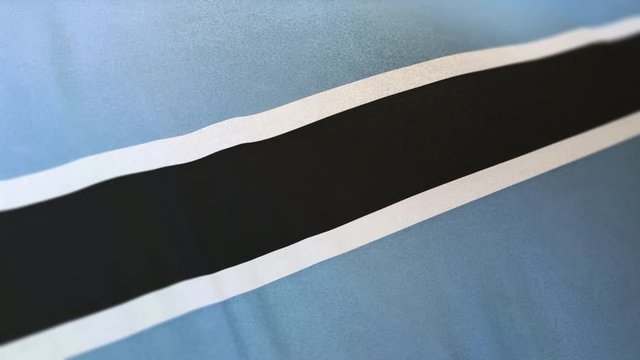 Botswana national flag seamlessly waving on realistic satin texture 29.97FPS