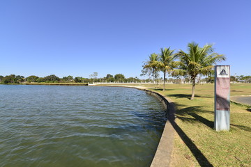 A beautiful view of Brasilia Park in the city (Pontão do Lago).