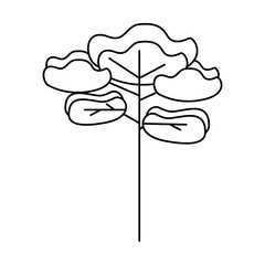 Isolated abstract and season tree design